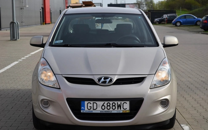 Hyundai i20 cena 14999 przebieg: 150000, rok produkcji 2010 z Gdańsk małe 781